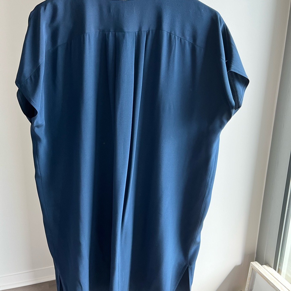 Vince navy blue silk dress - Picture 2 of 4